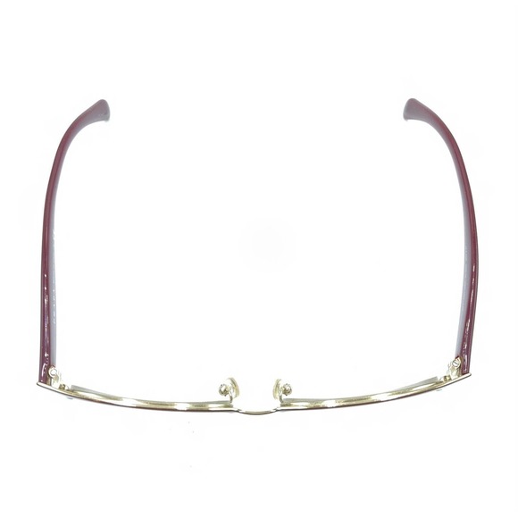 Prada VPR 65R UAN-1O1 Burgundy Red Gold Square Eyeglasses Frames 53-16 140 Italy - Picture 3 of 12